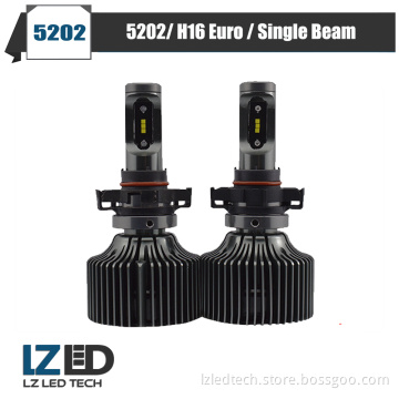 5202 / H16 High power 60W 8400LM 60W P7 CSP Chips Led Headlight Lamp Hi/Lo Beam Auto Led Car Headlight Bulbs white 6000K